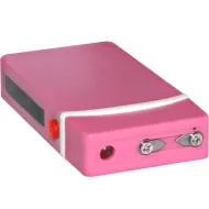 Fang Keychain Stun Gun and Flashlight with Battery Meter Pink