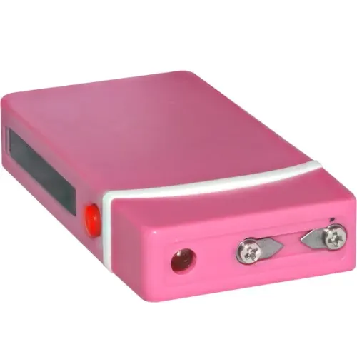 Fang Keychain Stun Gun and Flashlight with Battery Meter Pink